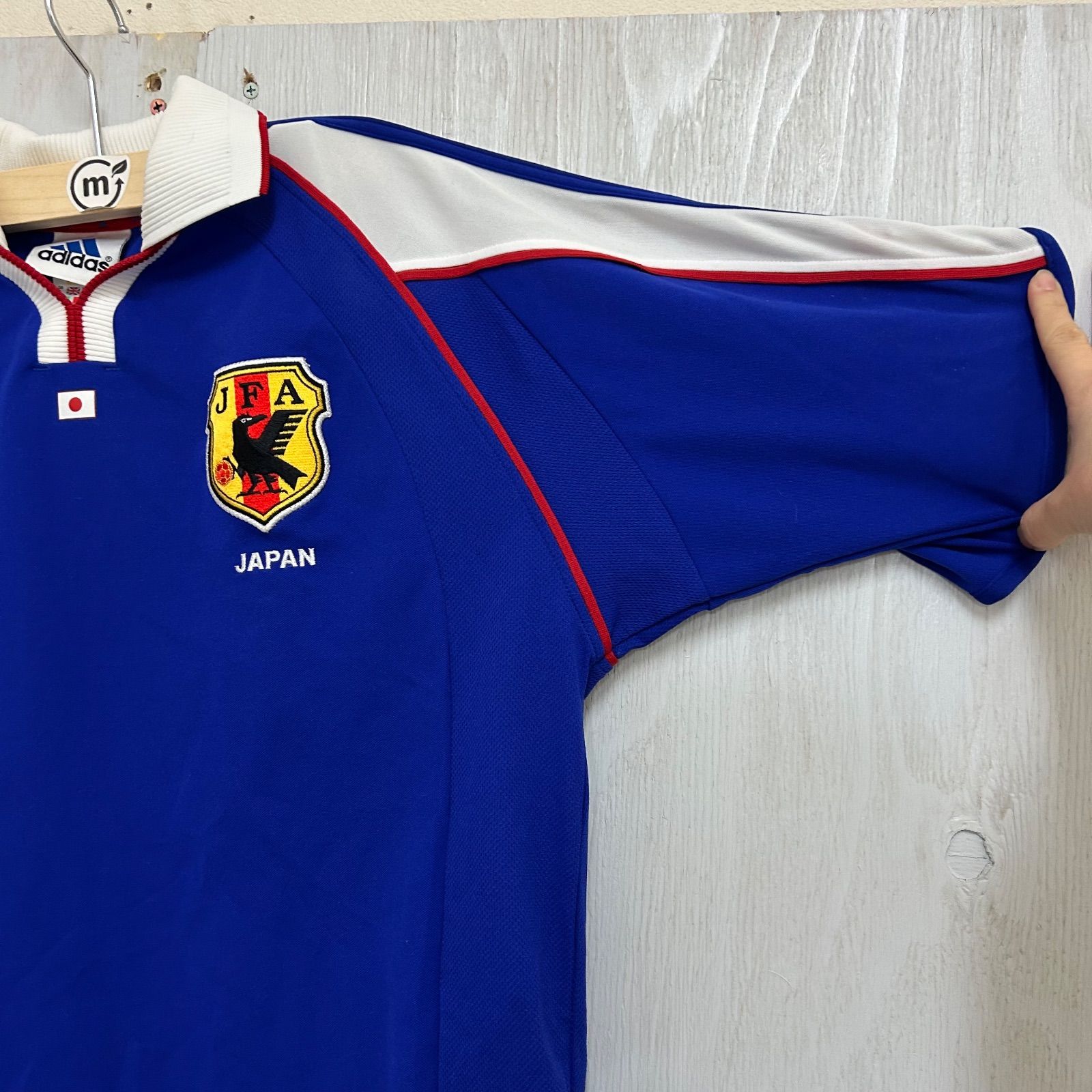 シミあり》日本代表 ユニフォーム 2001年 半袖 ブルー サッカー - メルカリ
