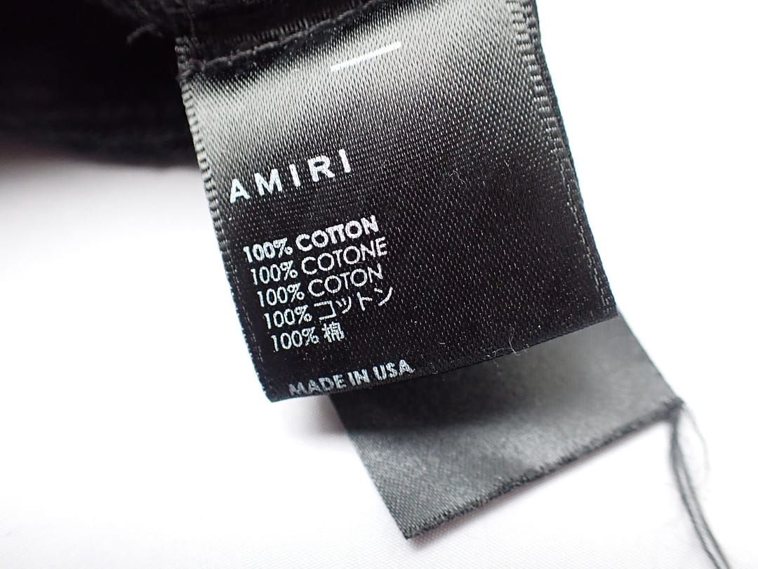 AMIRI 22 アミリ クルーネック コットン スウェットシャツ ブラック