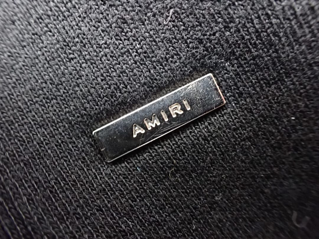 AMIRI 22 アミリ クルーネック コットン スウェットシャツ ブラック