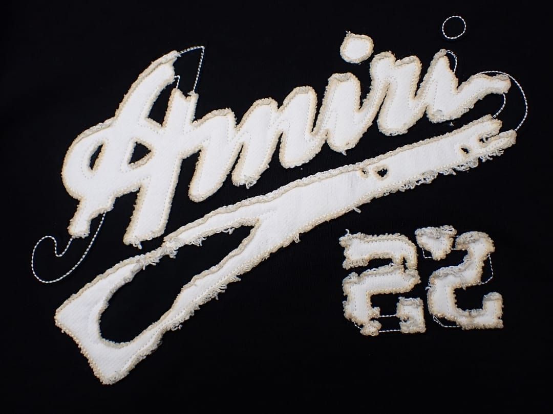 AMIRI 22 アミリ クルーネック コットン スウェットシャツ ブラック