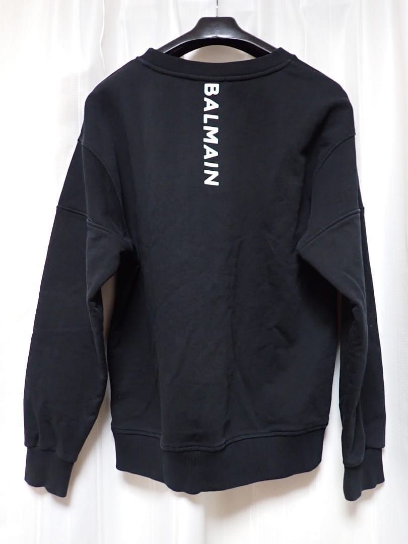 BALMAIN バルマン クルーネック コットン スウェットシャツ メンズS