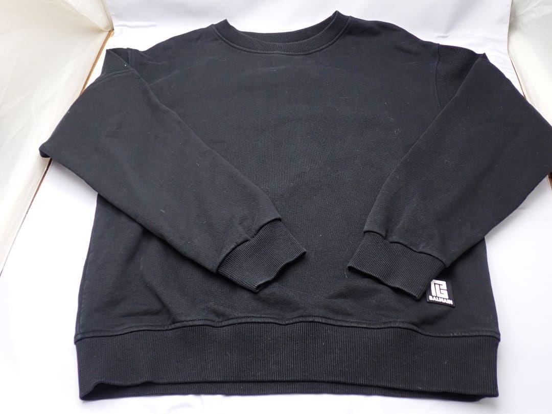 BALMAIN バルマン クルーネック コットン スウェットシャツ メンズS