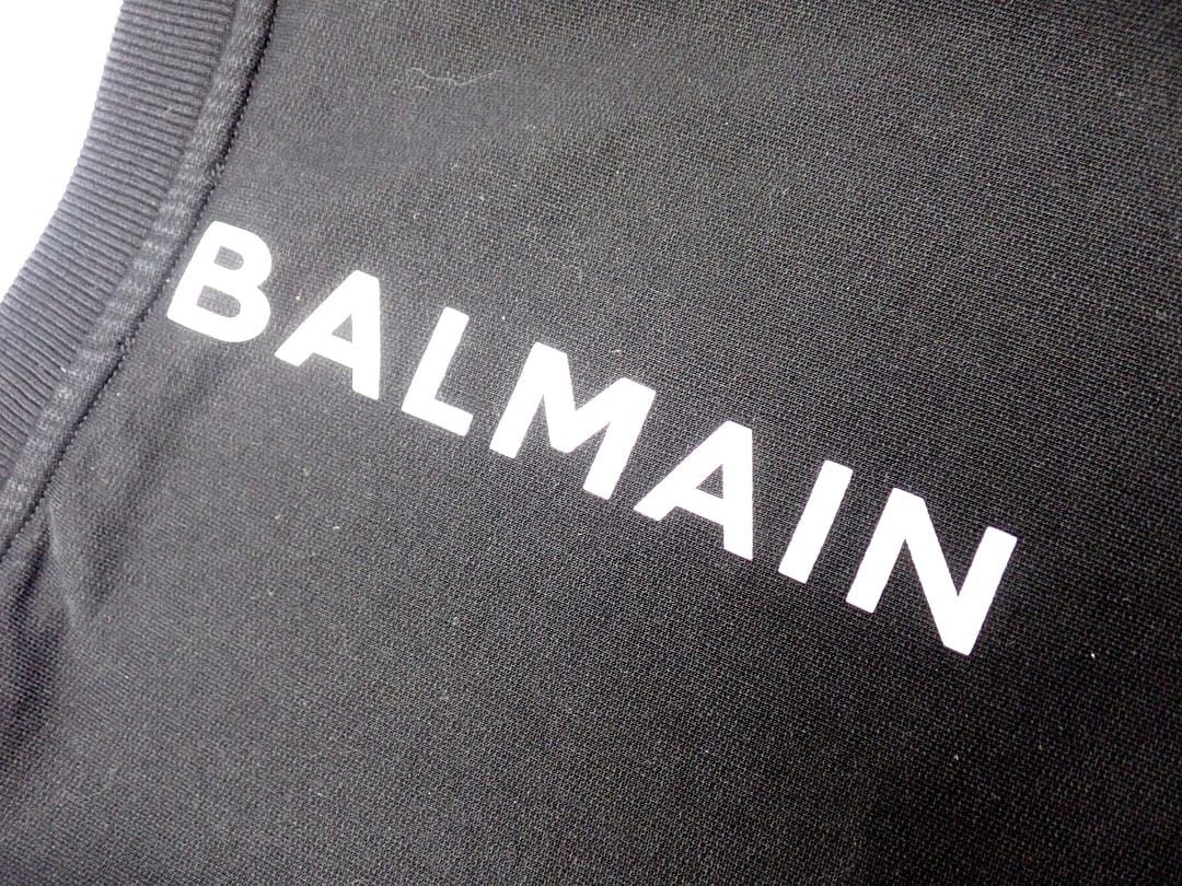 BALMAIN バルマン クルーネック コットン スウェットシャツ メンズS