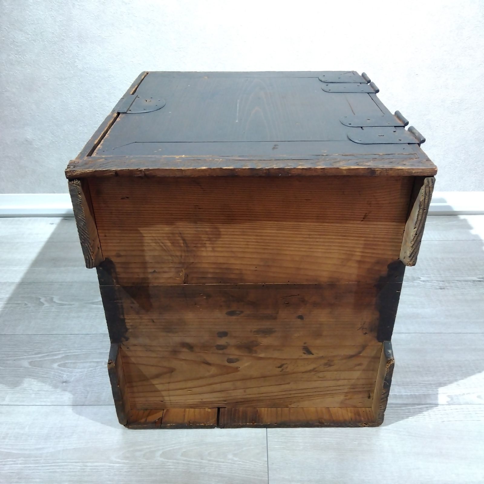 船箪笥 硯箱 書道具箱 鍵付き 小引き出し 木製 時代箪笥 古民具 骨董