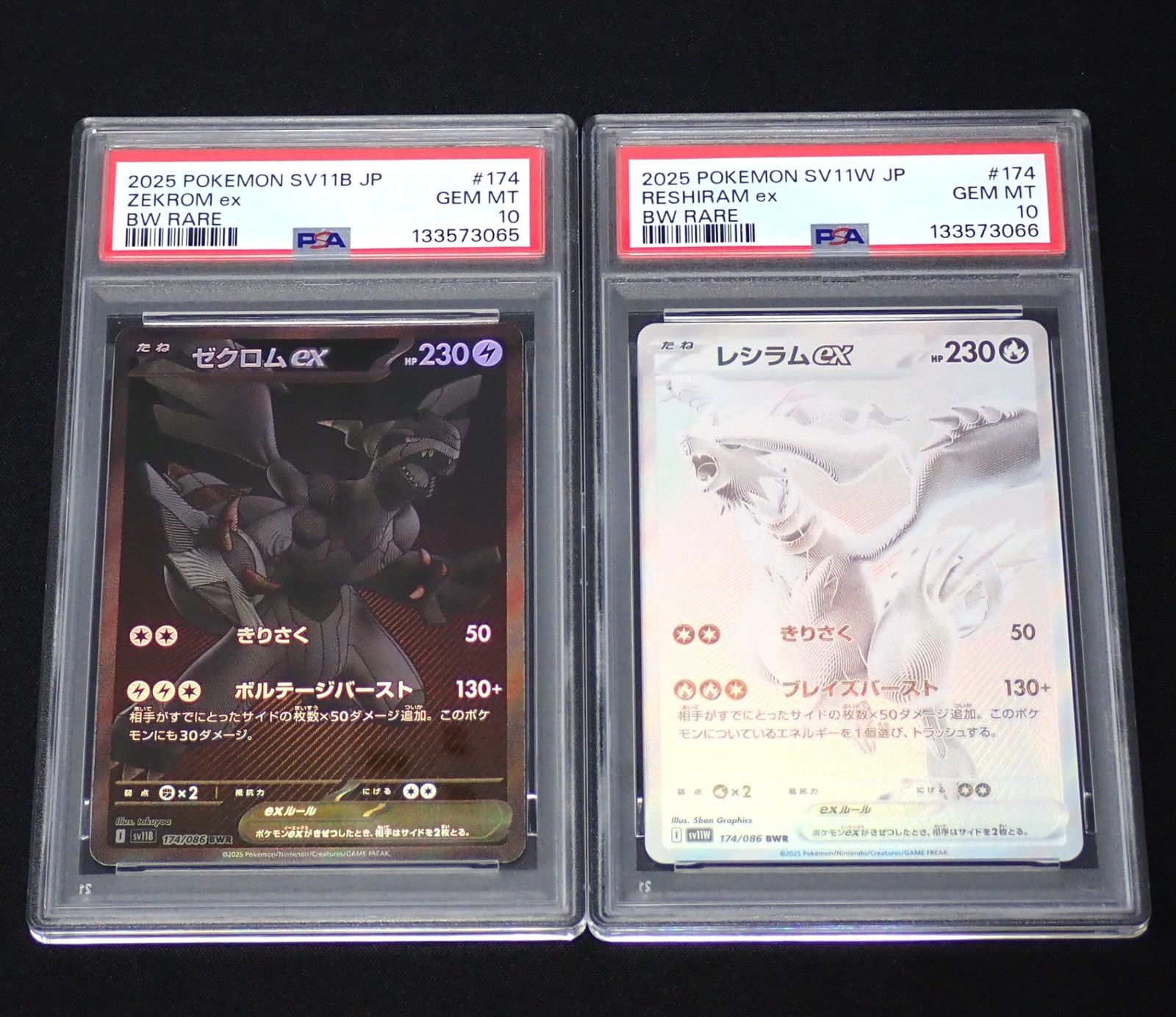PSA 10 ゼクロムex レシラム ex BWR 連番 ポケモンカードゲーム CP