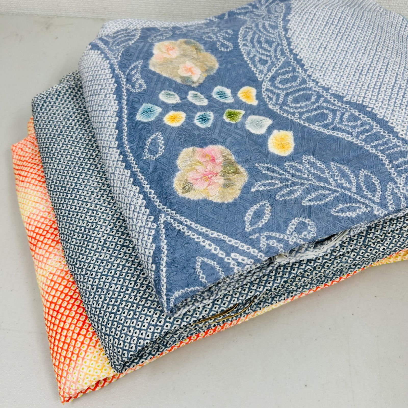 総絞り 着物 正絹 3着 着物まとめ売り リメイク材料 m-746 - メルカリ