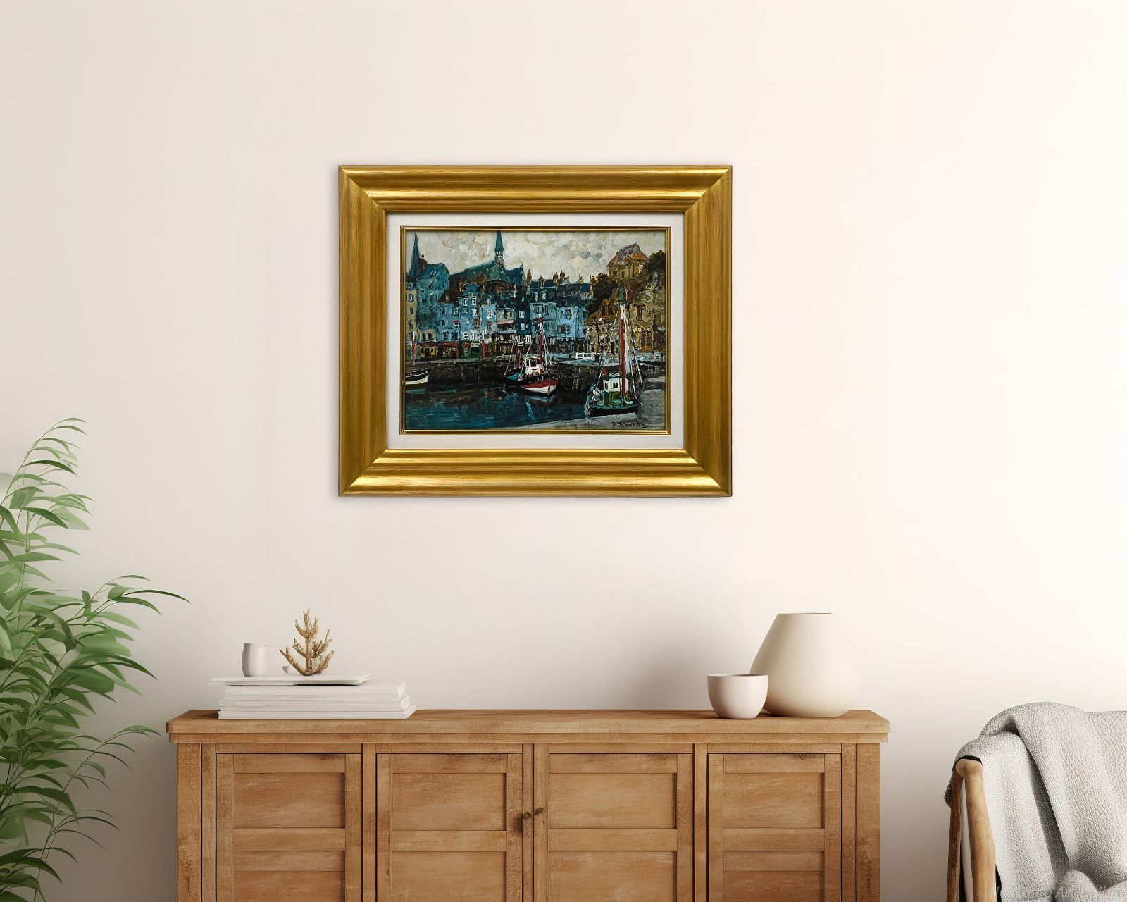 児玉幸雄 「オンフルール風景」 油絵・油彩画 絵画 - メルカリ