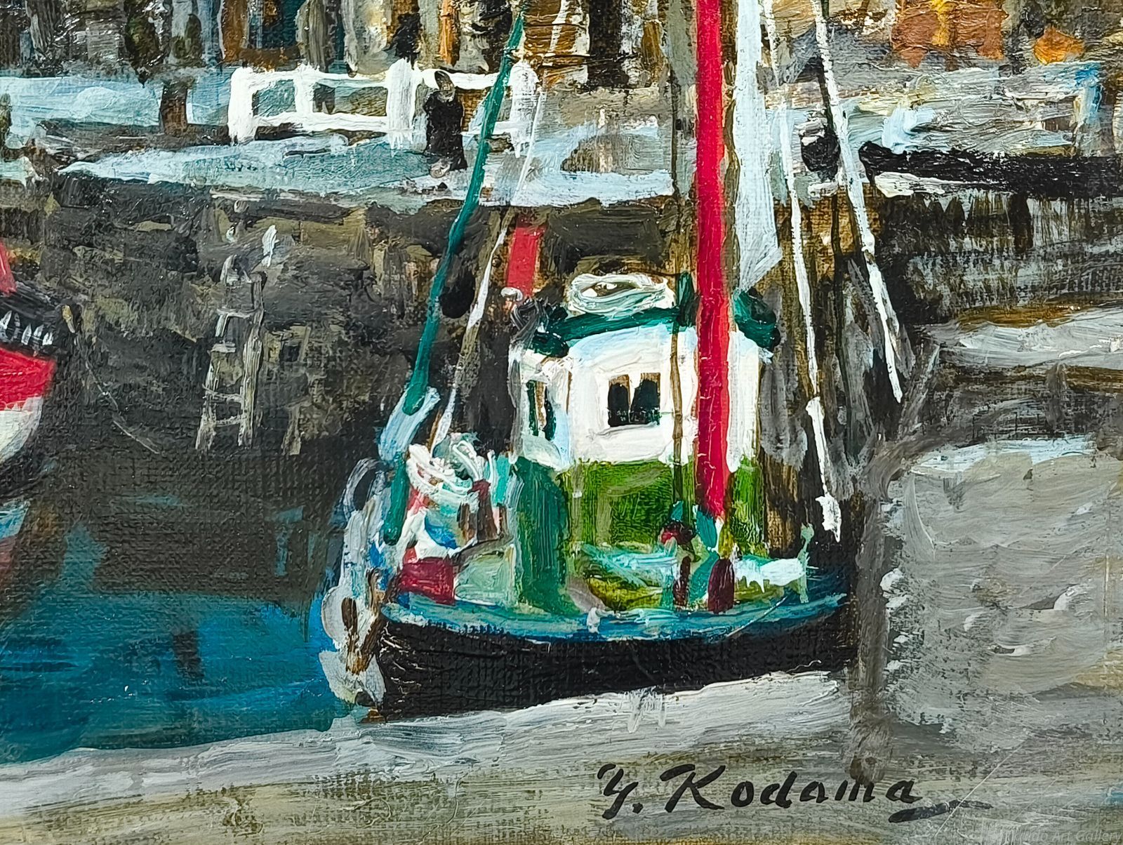 児玉幸雄 「オンフルール風景」 油絵・油彩画 絵画 - メルカリ