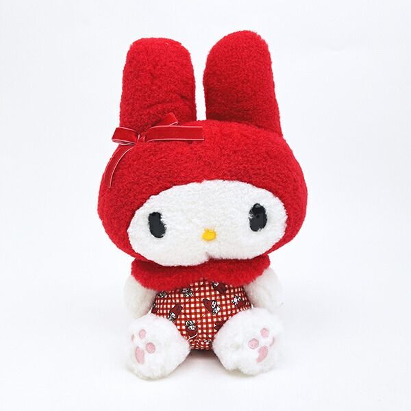 サンリオ マイメロディ ぬいぐるみ 赤チェック S sanrio - メルカリ