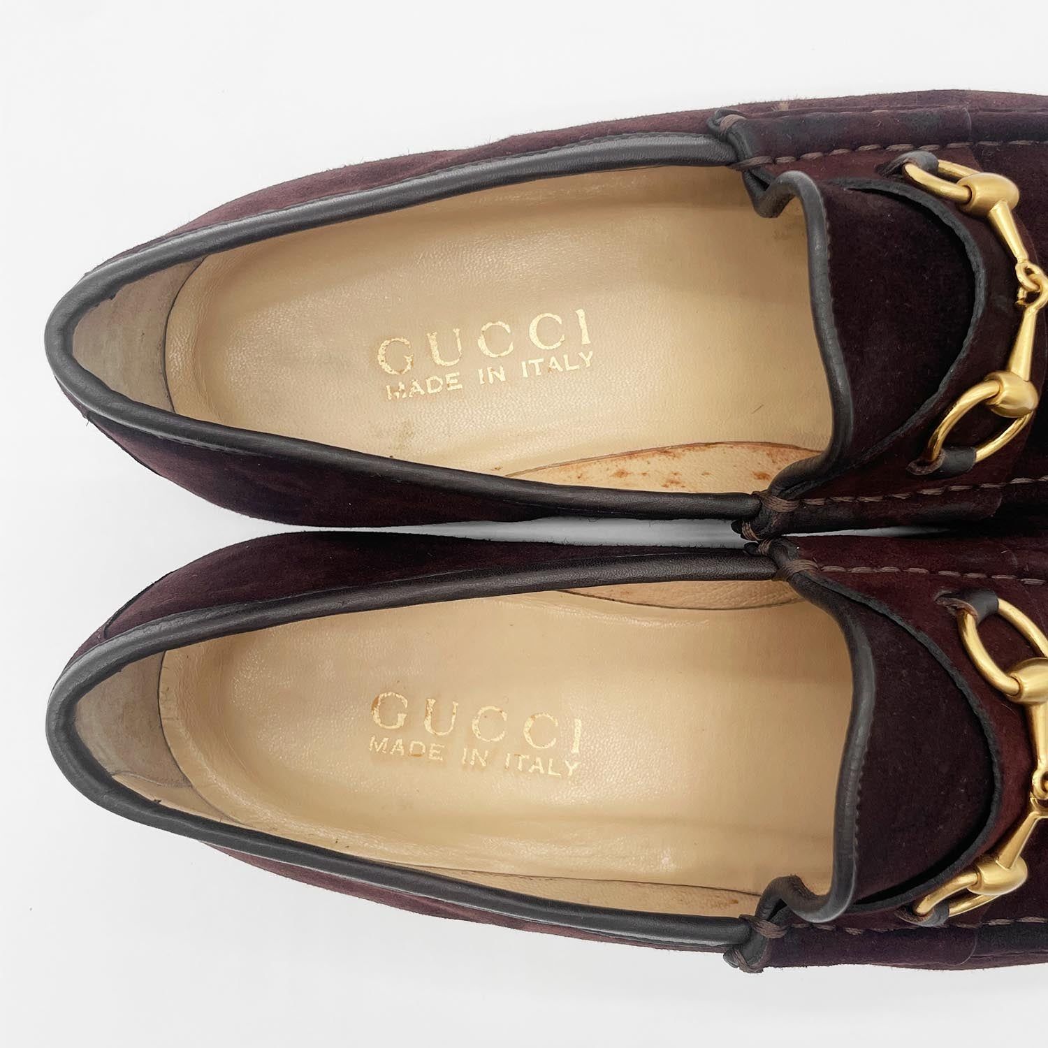 GUCCI グッチ 5ハーフ オールド ホースビット ローファー モカシン