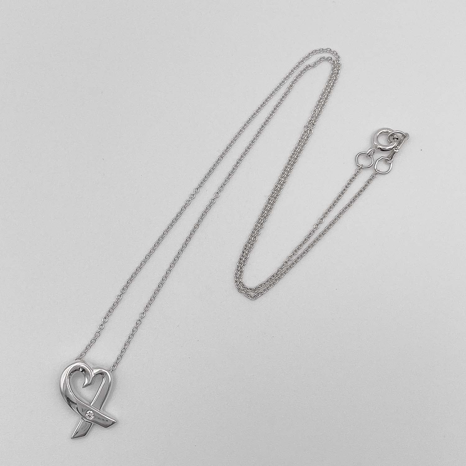 Tiffany&Co. ティファニー 1Pダイヤモンド ラビングハート ネックレス