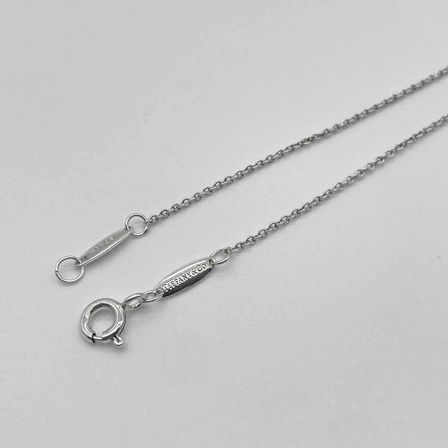 (C092916)TIFFANY&Co. Sv925 バイザヤード ネックレス ティファニー/TIFFANY ネックレス カラー バイザヤード Sv.925 ピンク