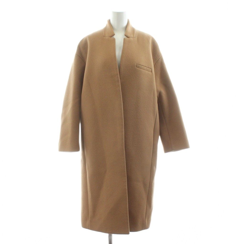 ルシェルブルー LE CIEL BLEU ロングコート ウール 38 キャメル /KU