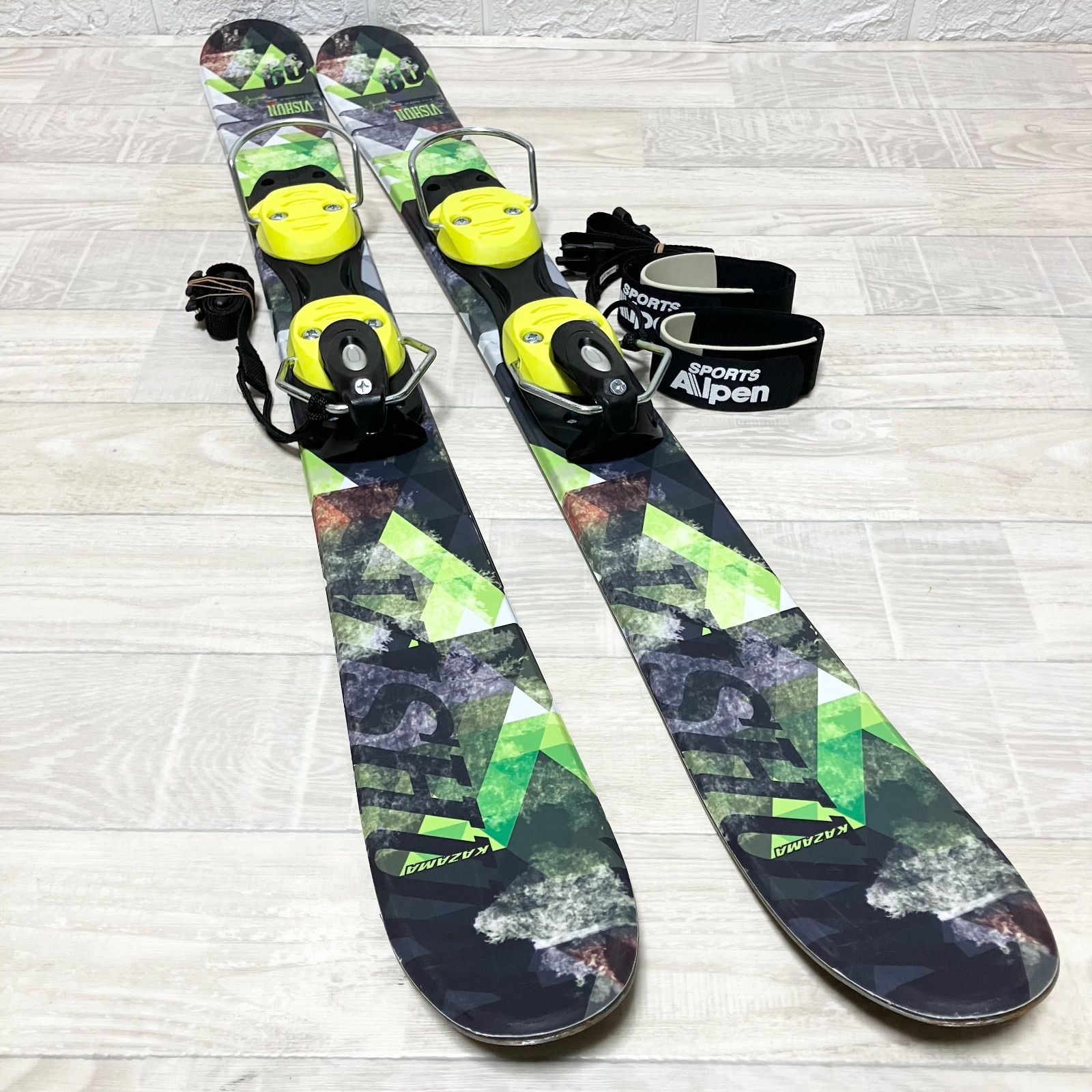 美品 KAZAMA カザマ VISHUN 99cm ショートスキー ファンスキー 美品