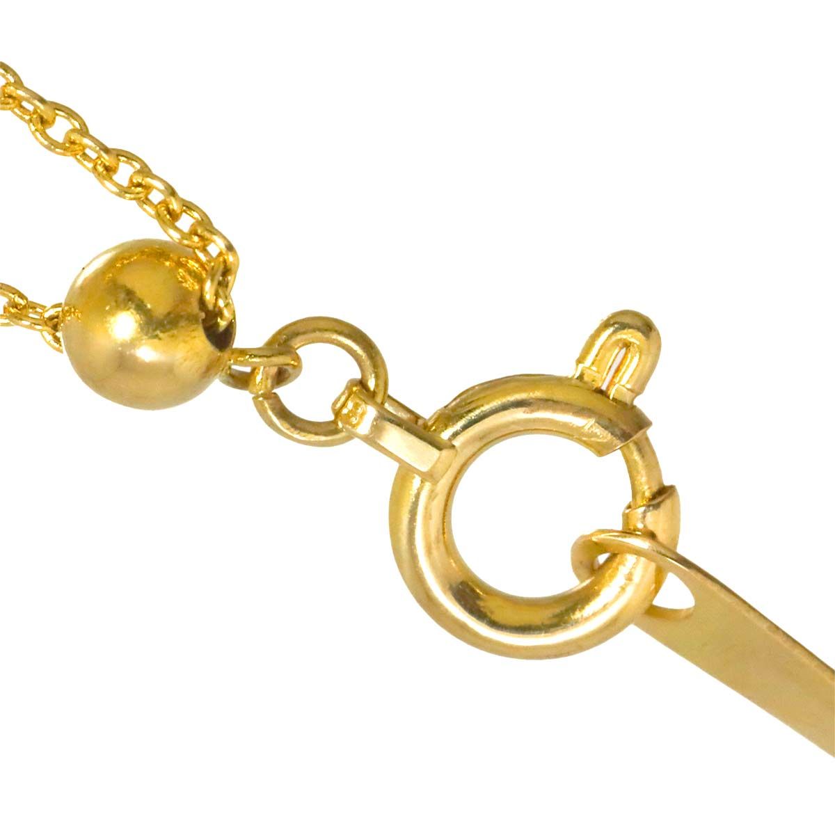 ダイヤ 0.21ct/0.20ct ネックレス 45cm K18 YG イエローゴールド 750