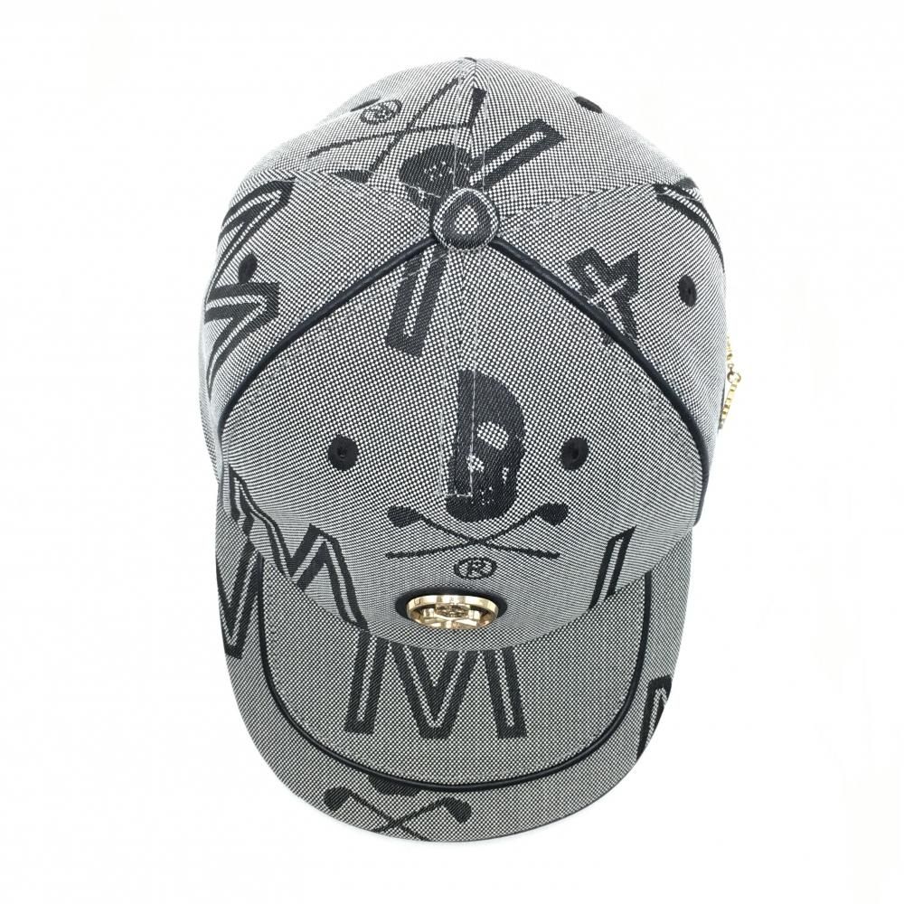 MARK&LONA マークアンドロナ　パーカー　メンズ　ロゴ　ゴルフ　グレー MARK&LONA（マークアンドロナ） パーカー グレーパープル系×白