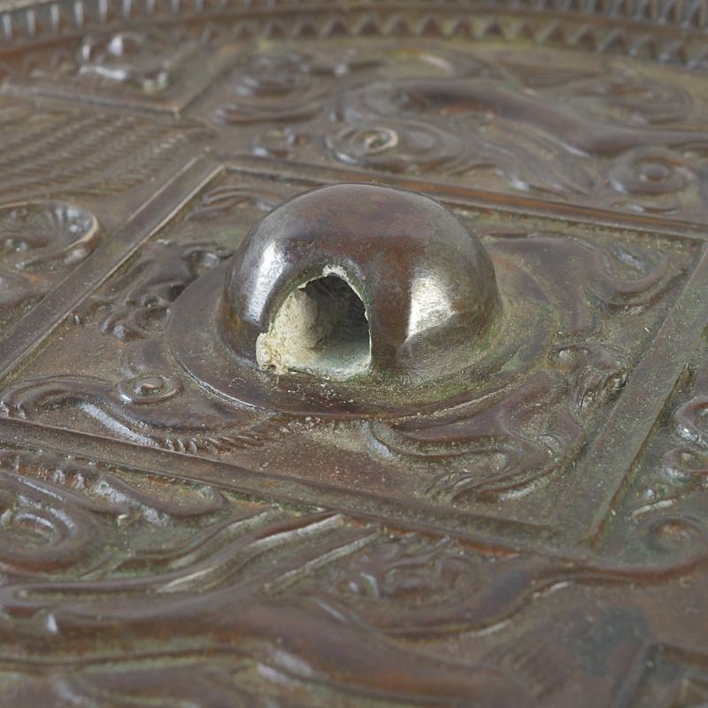 中国　古銅青銅　神獣漢詩文　銅鏡　古鏡　桐箱付　D　5627 中国 古銅青銅 神獣漢詩文 銅鏡 古鏡 桐箱付 D 5627 中国