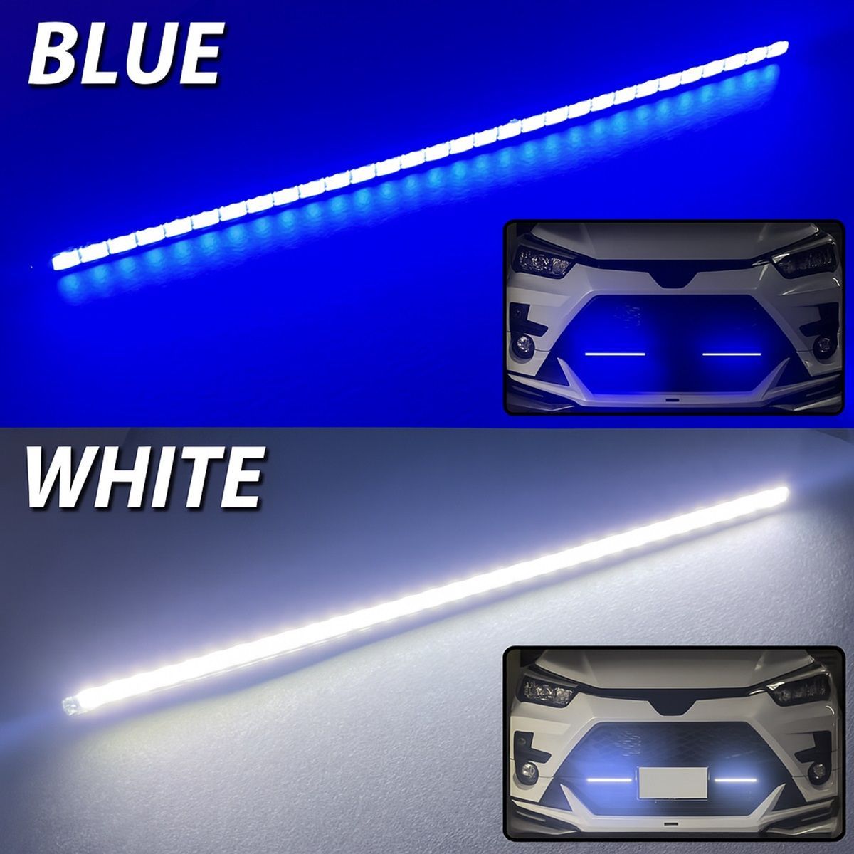 エブリイ バン ワゴン DA17 LED デイライト 防水 薄型 ホワイト ブルー