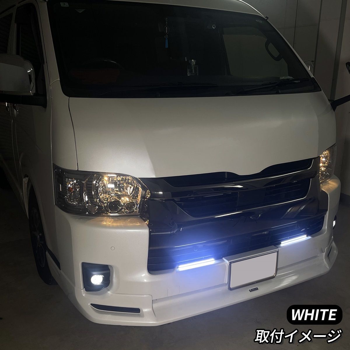 プリウス 30系 LED デイライト 防水 薄型 ホワイト ブルー 防水 2本 