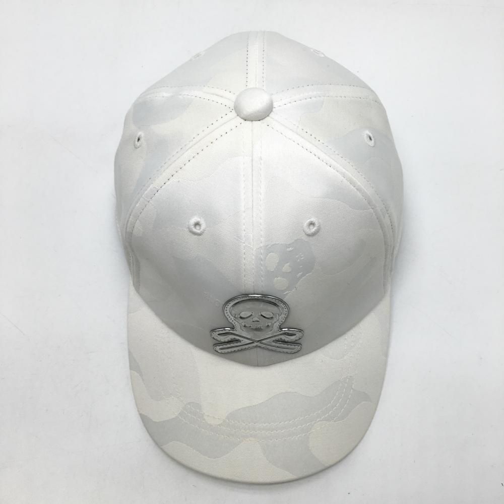 マークアンドロナ キャップ 白 カモフラ 迷彩 スカル FREE ゴルフ