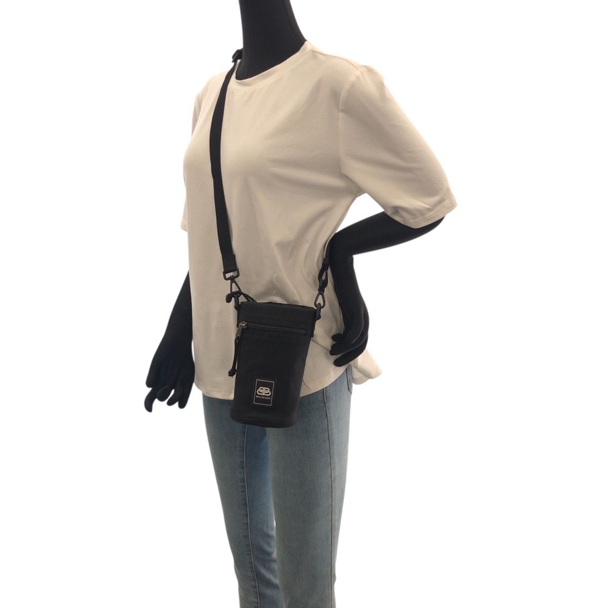 美品 BALENCIAGA バレンシアガ ブラック 黒 キャンバス 618193