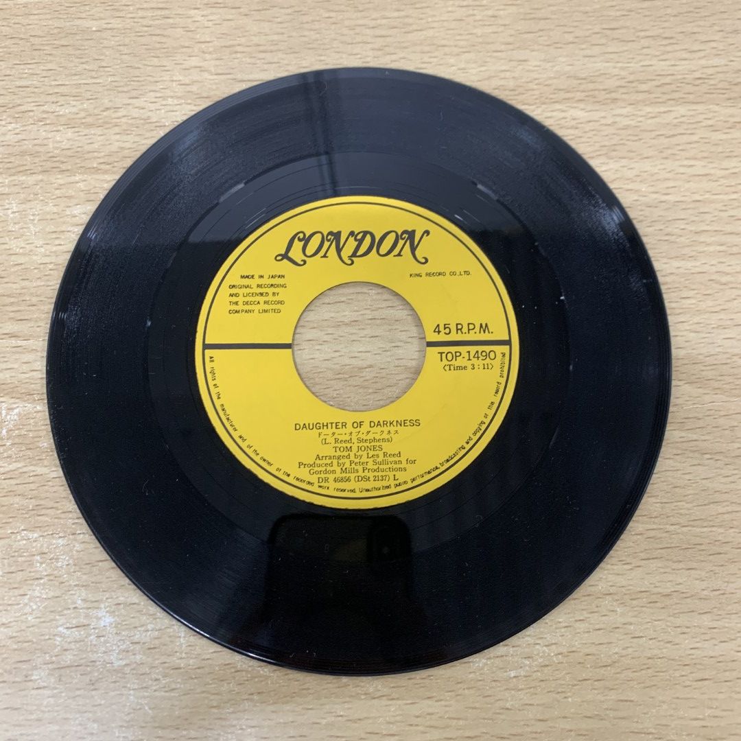 ○01)【1点限り!】Tom Jones/Daughter Of Darkness/Tupelo Mississippi