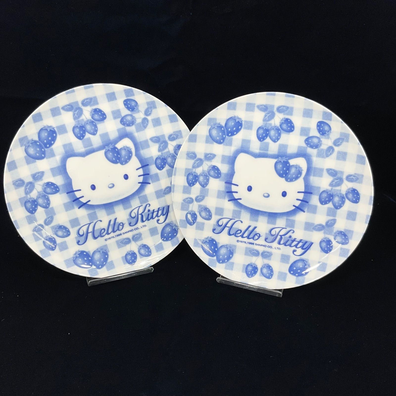未使用・保管品】ハローキティ 平成レトロ 1998年 プレート2枚セット
