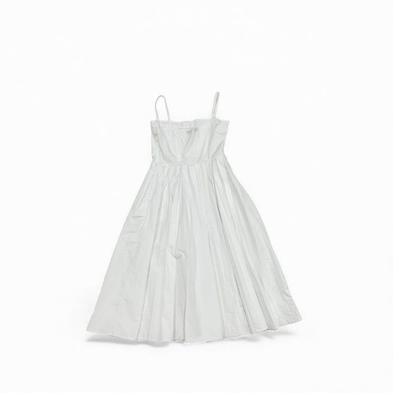プラダ PRADA ワンピース コットン ホワイト ポプリン ドレス