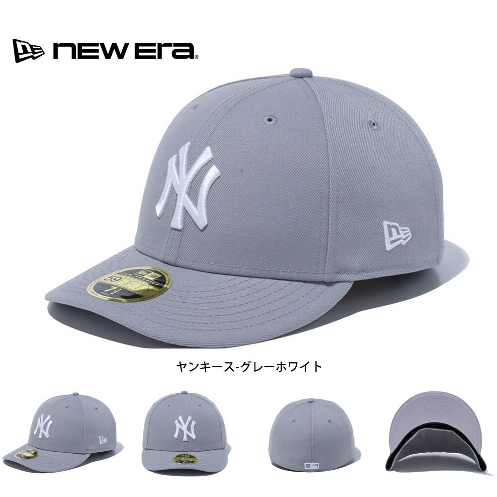 ニューエラ キャップ newera エムエルビー ロープロファイル フィフティナインフィフティ MLB Low Profile 59FIFTY LP 59FIFTY ヤンキースドジャース 帽子 7-3/8[58.7cm] ヤンキース-グレーホワイト