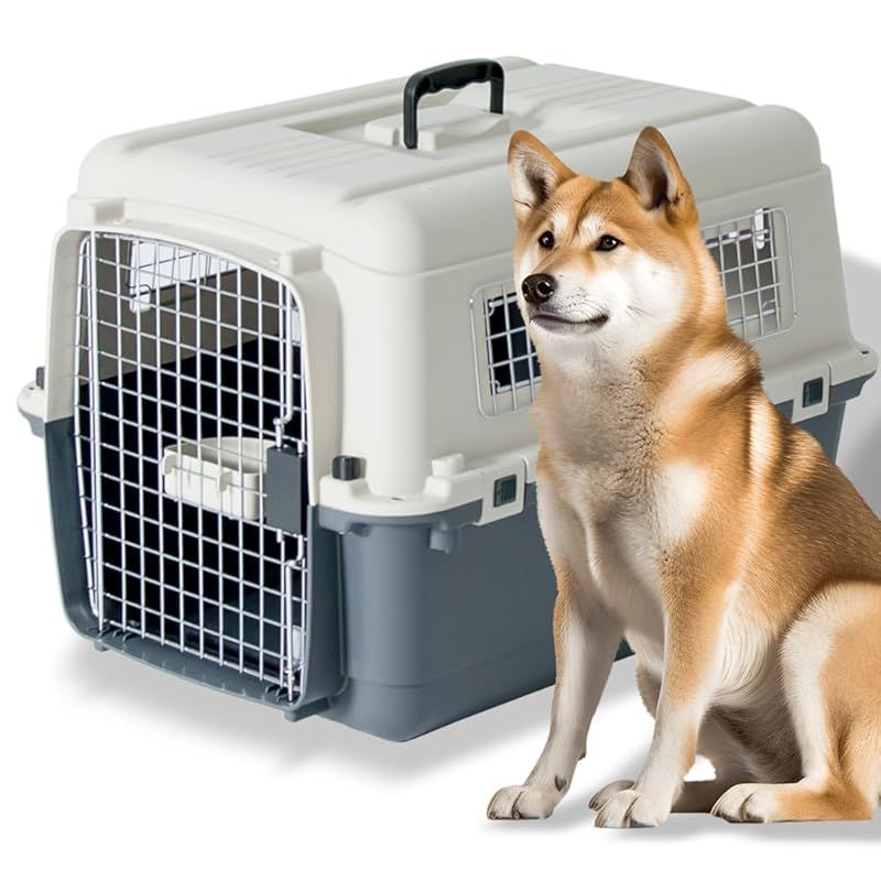 プチリュバン ペットキャリー DX70 中型犬用 大型犬用 IATA基準クリア クレート 20kgまで LLサイズ 奥行き67.5 x 幅51 x 高さ47cm 犬 0