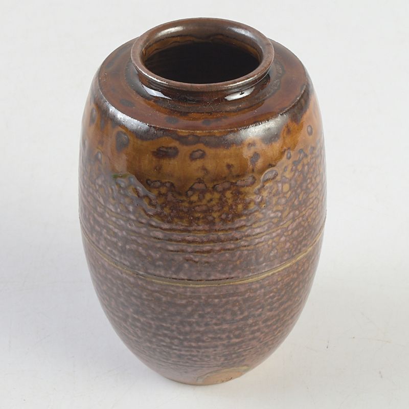 茶道具 木津喜楽作 大名物 鈴の鞘肩衛写 茶入 仕覆付 共箱 V S526