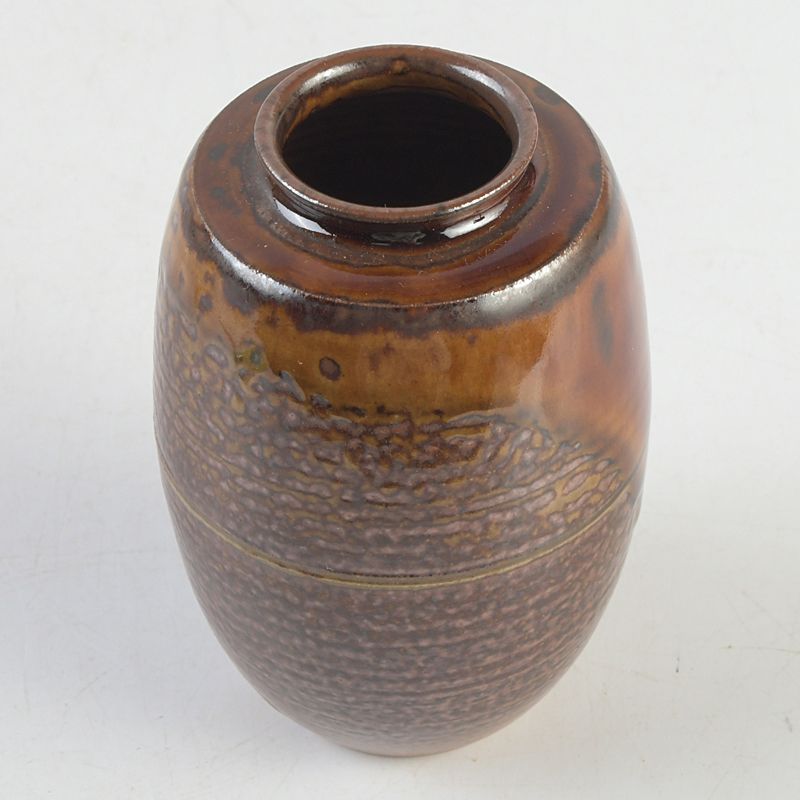 茶道具 木津喜楽作 大名物 鈴の鞘肩衛写 茶入 仕覆付 共箱 V S526