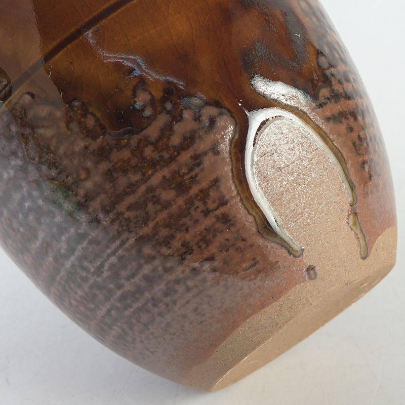 茶道具　木津喜楽作　大名物　鈴の鞘肩衛写　茶入　仕覆付　共箱　V　5534 茶道具 木津喜楽作 大名物 鈴の鞘肩衛写 茶入 仕覆付 共箱 V 5534