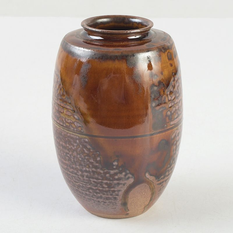 茶道具 木津喜楽作 大名物 鈴の鞘肩衛写 茶入 仕覆付 共箱 V S526