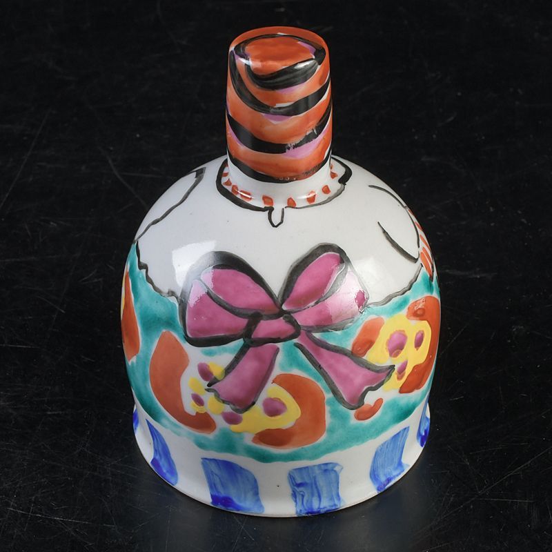 洋画家 中出那智子作 バイアーナ 卓上ベル 雛人形図小皿 二点 C S527