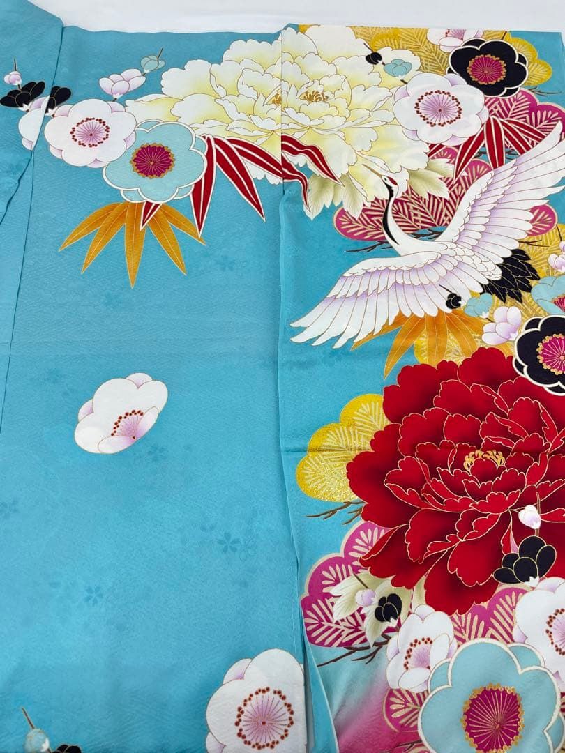 振袖 仮絵羽 ヒロミチナカノ 刺繍 金彩 紋意匠 正絹 未仕立て品 八掛付き 振袖 仮絵羽 ヒロミチ ナカノ 刺繍 金彩 紋意匠 正絹 未仕立て品 八掛