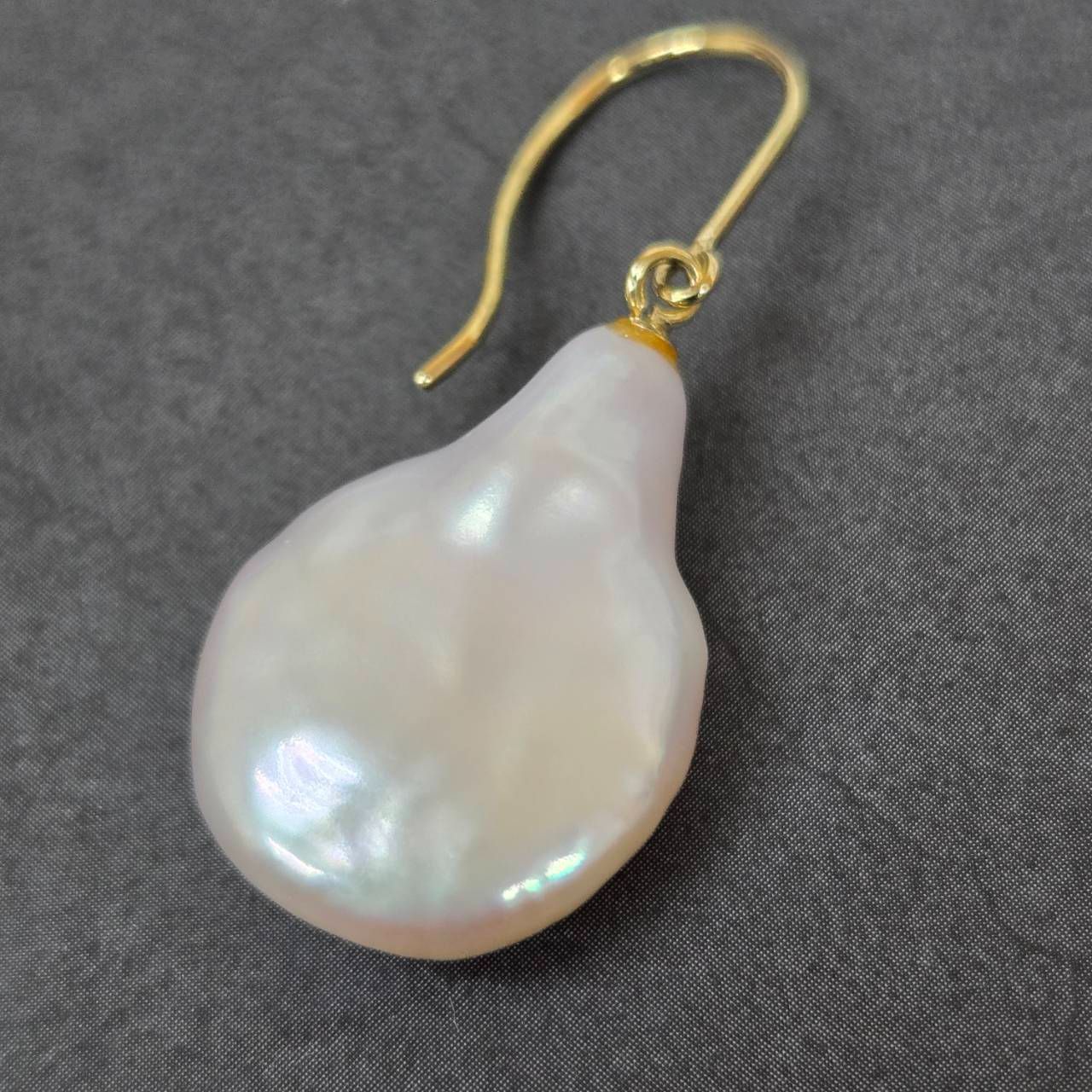 K18刻印 パール 真珠 ピアス フック ゴールド アクセサリー ジュエリー