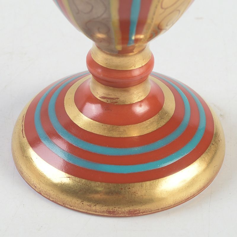 九谷焼　錦山窯　吉田幸央作　色絵金彩　馬上盃　共箱　N　5629 九谷焼 錦山窯 吉田幸央作 色絵金彩 馬上盃 共箱 N 5629 九谷焼 錦山