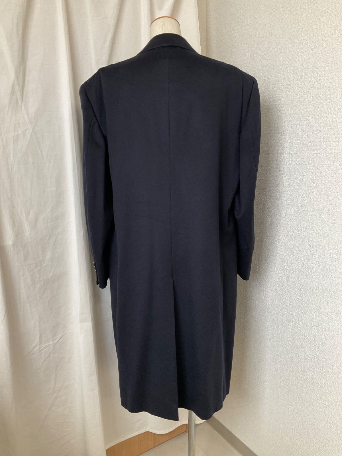 クリスチャンディオール カシミア100% チェスターコート ネイビー S