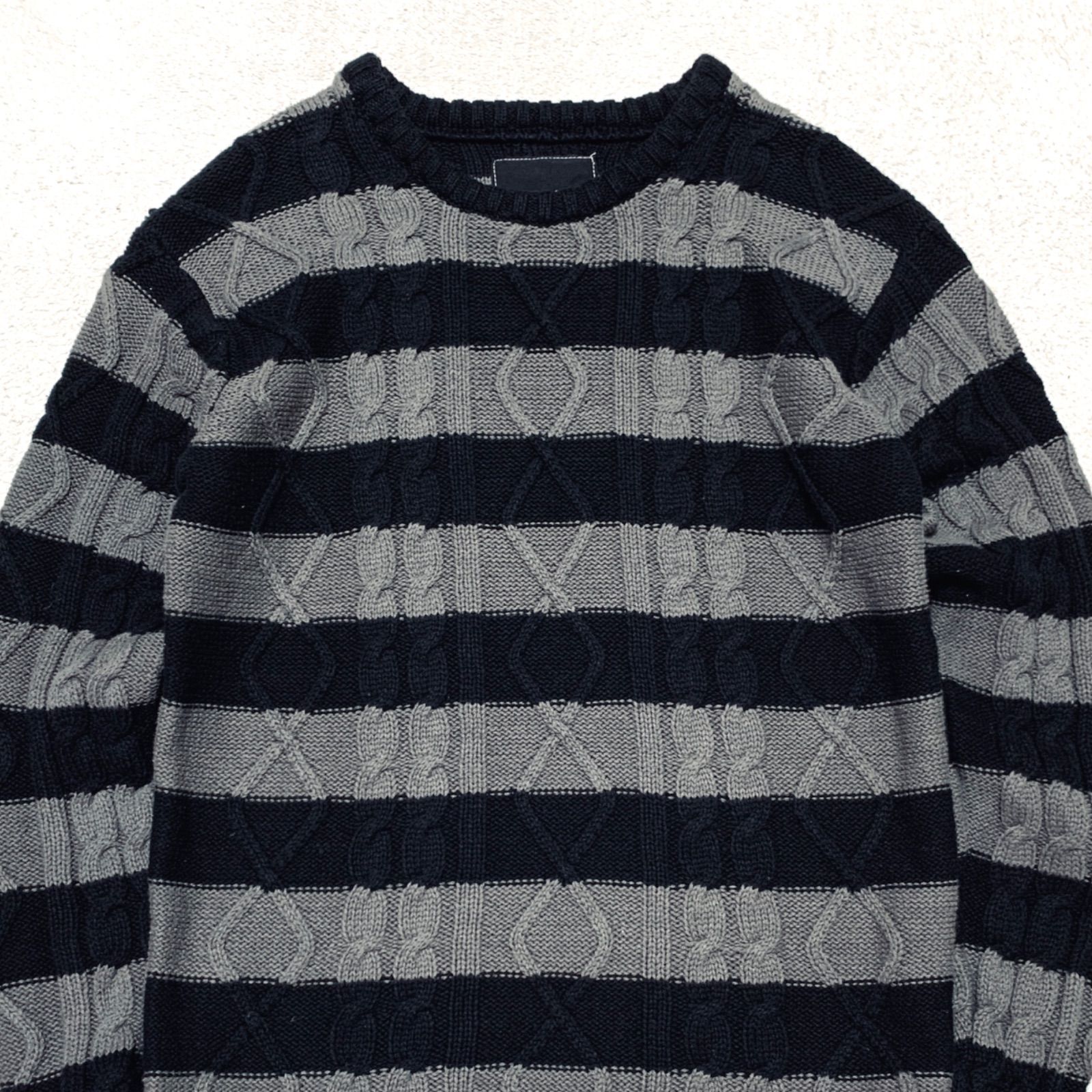 NUMBER NINE 長袖ニット ダークグレー　メッシュ NUMBER NINE 長袖ニット ダークグレー メッシュ