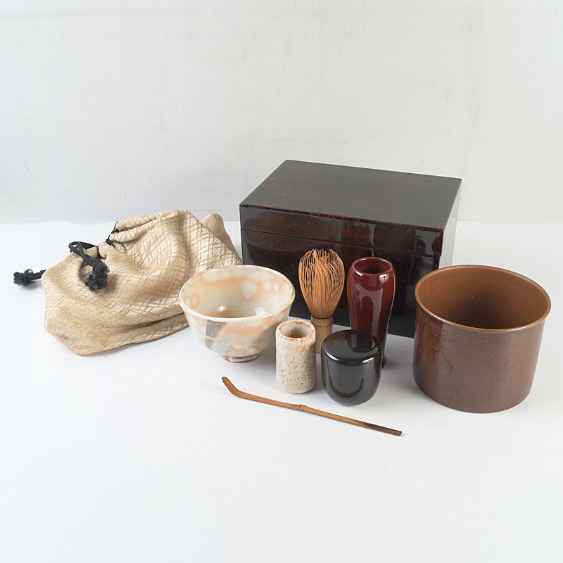 茶道具 漆塗 茶箱 茶碗 棗など 七点 一式 M S532 - メルカリ