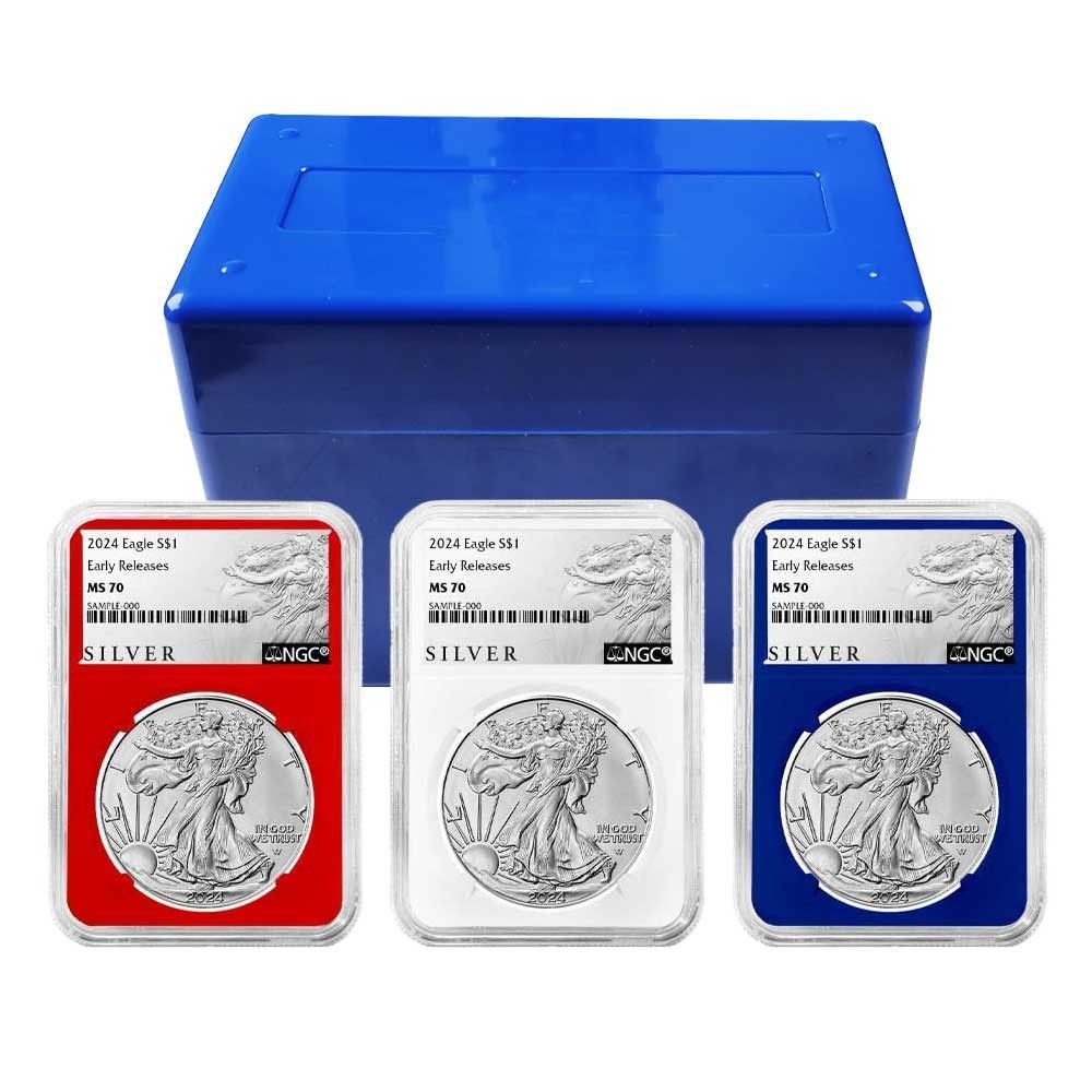 【新品】シルバー イーグル銀貨2024 Eagle PCGS MS70 2024年 1ドル 1オンス アメリカンシルバーイーグル PCGS MS70 FDOI