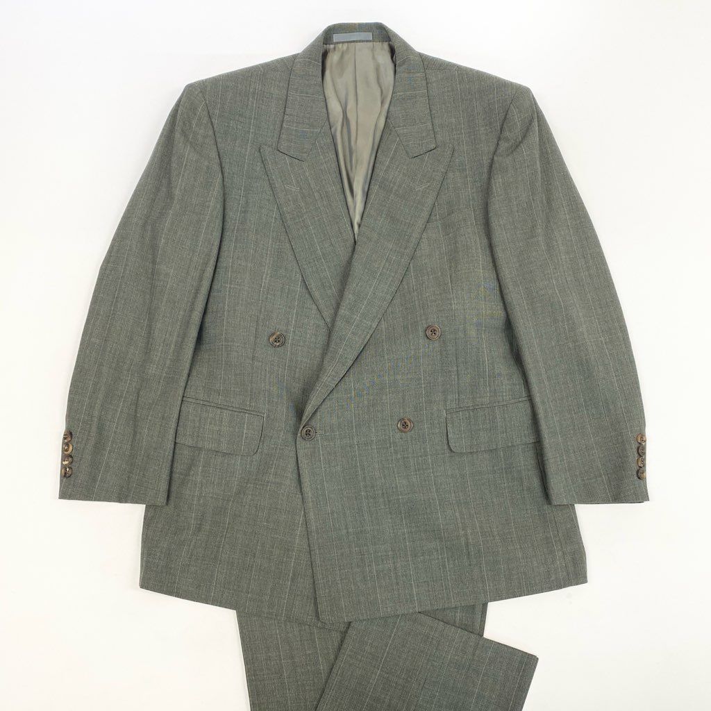 バーバリー ダブルブレストスーツ AB5 バーバリーズ Burberry's ダブルスーツセットアップ XLサイズ 日本製