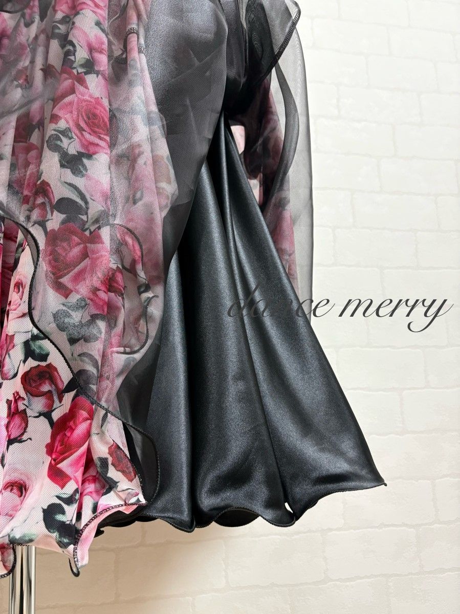 新品 豪華 社交ダンス スカート 黒 ピンク 白 ワルツ タンゴ 衣装 2015