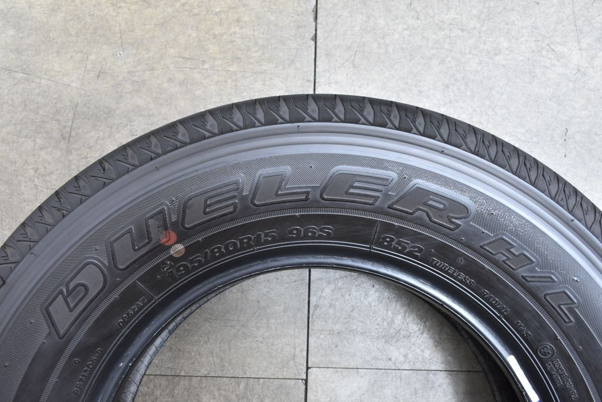 2025年製 バリ溝】ブリヂストン デューラー H/L 852 195/80R15 4本 