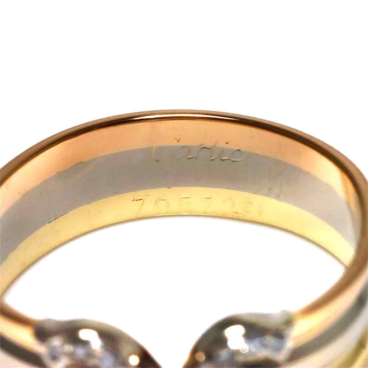 【新品仕上げ】カルティエ 2C　C2 スリーゴールド リング 8.5号 新品仕上げ】カルティエ 2C C2 スリーゴールド リング 8.5号 新品