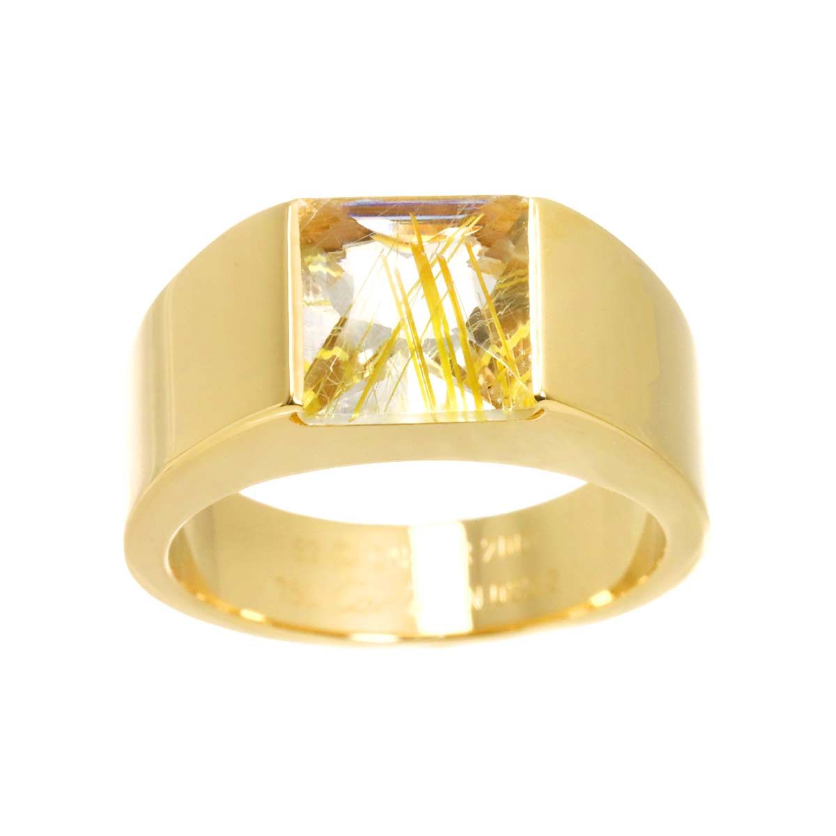 カルティエ Cartier タンク #52 リング ルチルクォーツ K18 YG