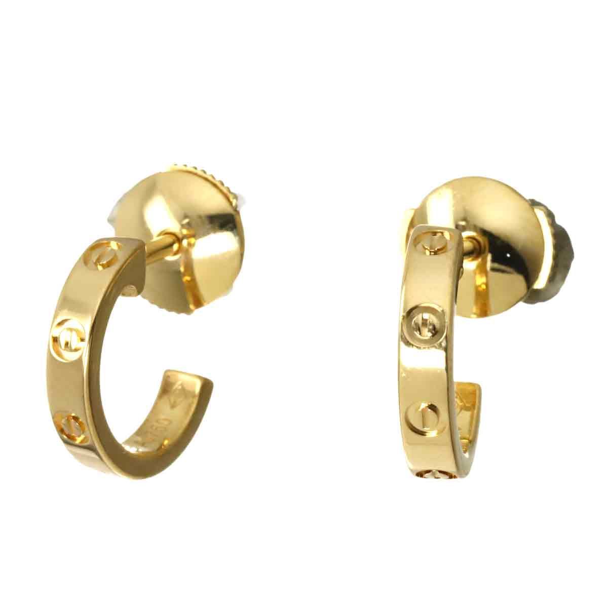 カルティエ Cartier ラブ ピアス K18 YG イエローゴールド 750