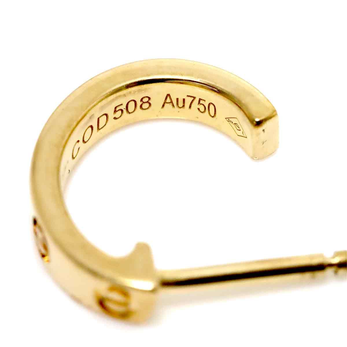 Cartier カルティエ LOVE ピアス 片耳 K18YG 箱・証明書付き Cartier カルティエ LOVE ピアス 片耳 K18YG 箱・証明書付き Cartier