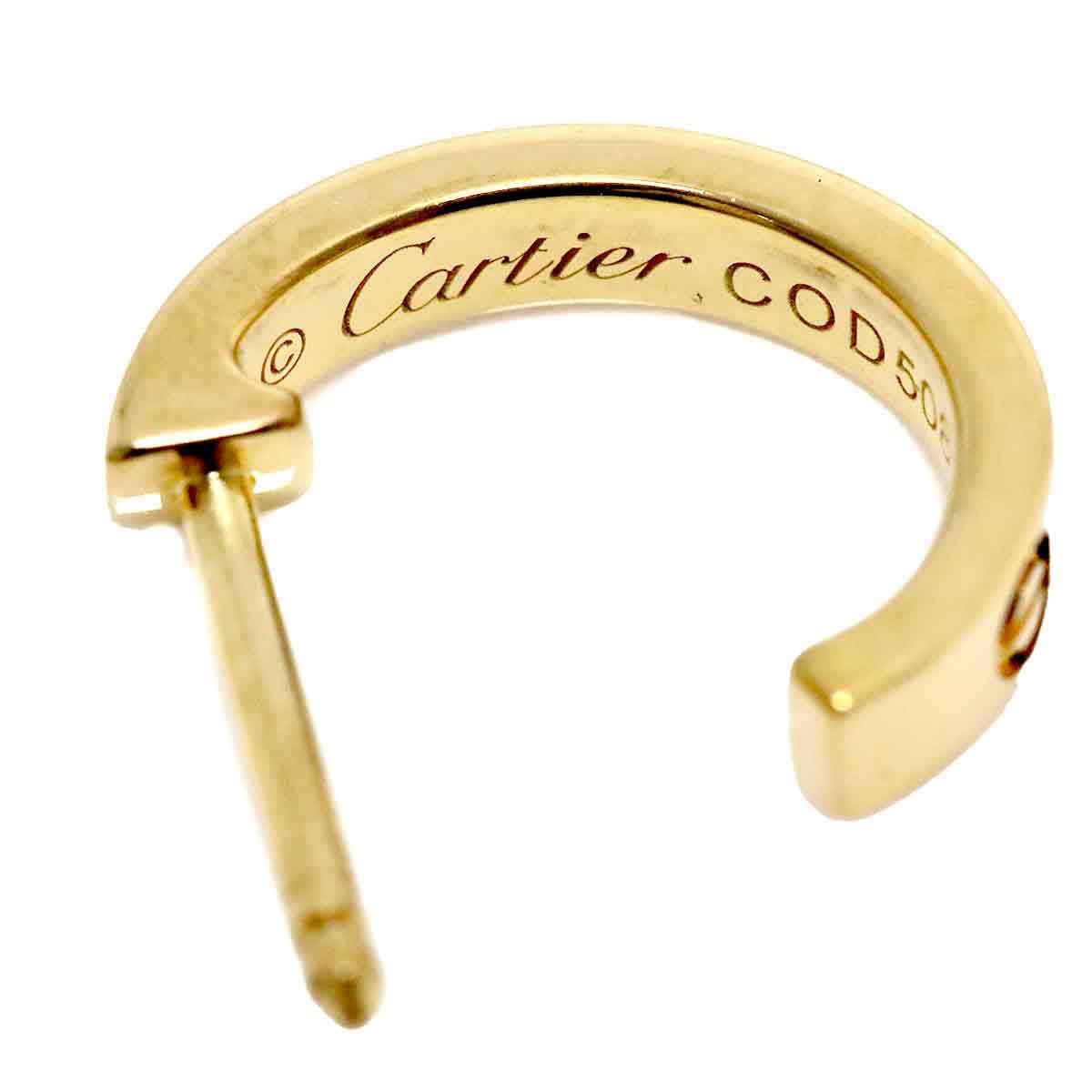 ＊新品未使用＊ Cartier ゴールド ピアス(片耳用) カルティエ Cartier ラブ ピアス K18 YG イエローゴールド 750